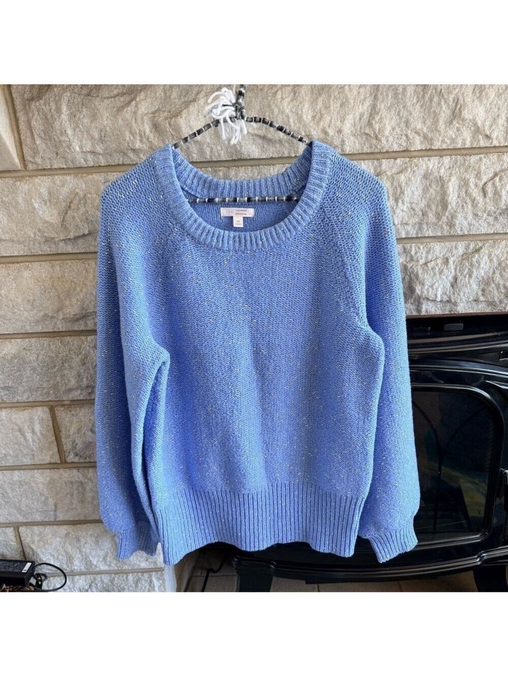 LC Lauren Conrad Light Blue Crew Neck Sweater Medium